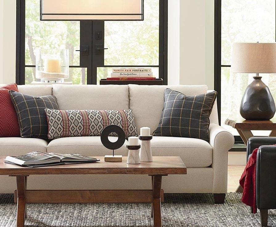 Sofa decorated in living room