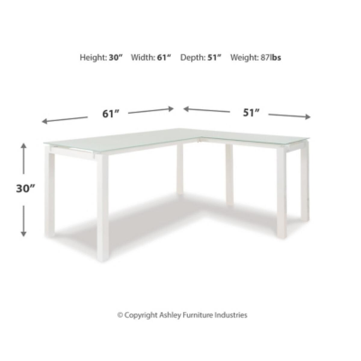 Baraga Home Office L-Desk Desks Ashley Furniture 14