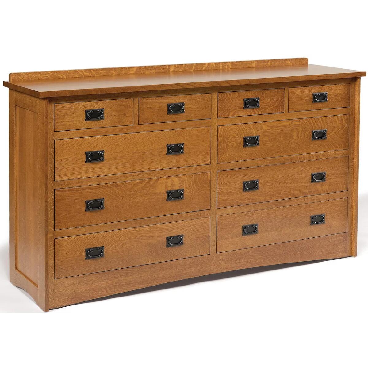 10-Drawer Solid Wood Double Dresser Dressers Customizable 2