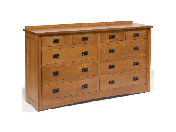 10-Drawer Solid Wood Double Dresser Dressers Customizable