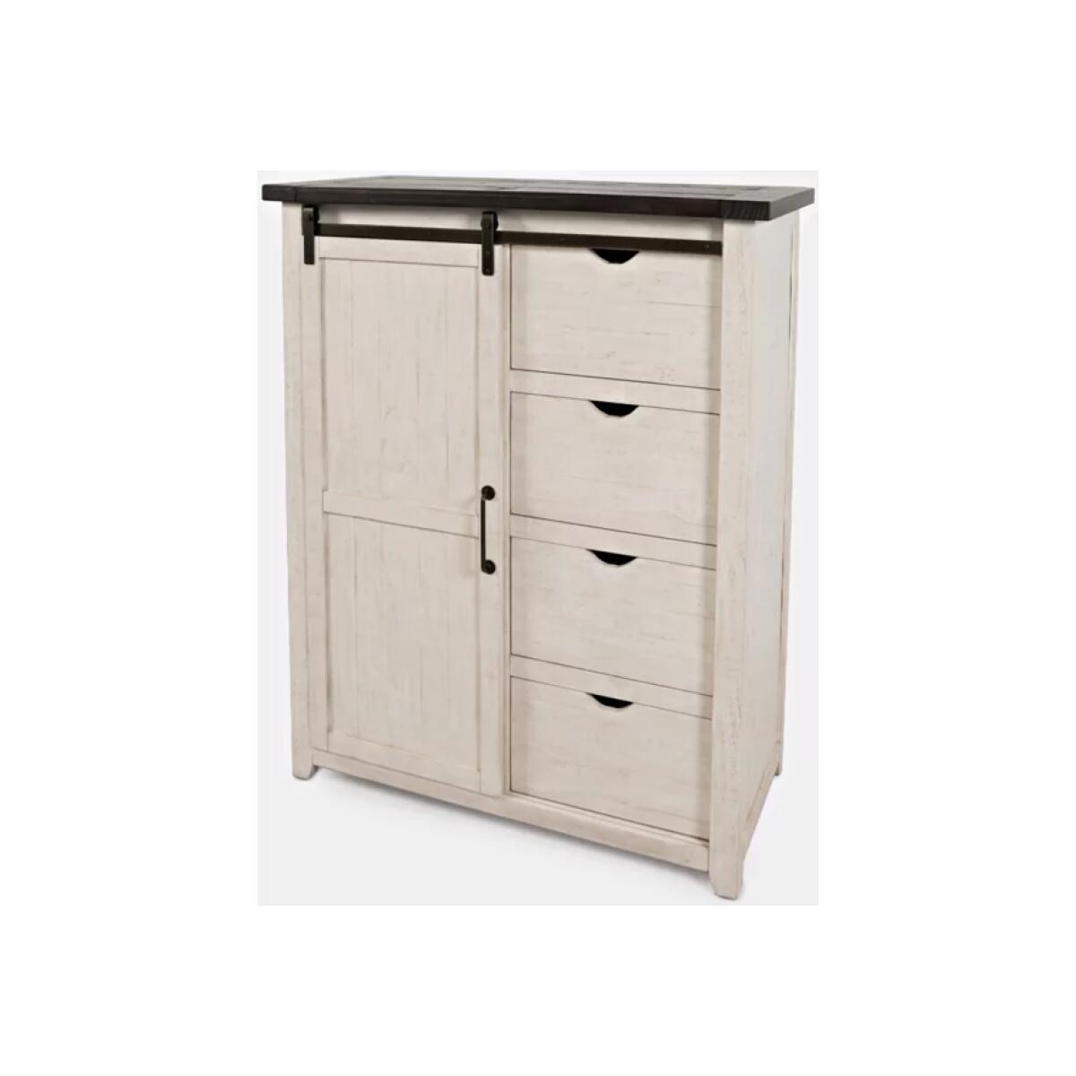 Madison County Door Chest Vintage White Finish Chests Jofran 11