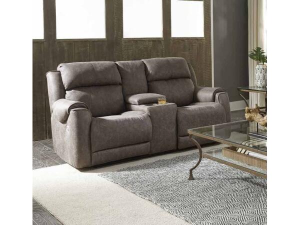 Safe Bet Power Headrest Sofa w/Console Loveseats Customizable