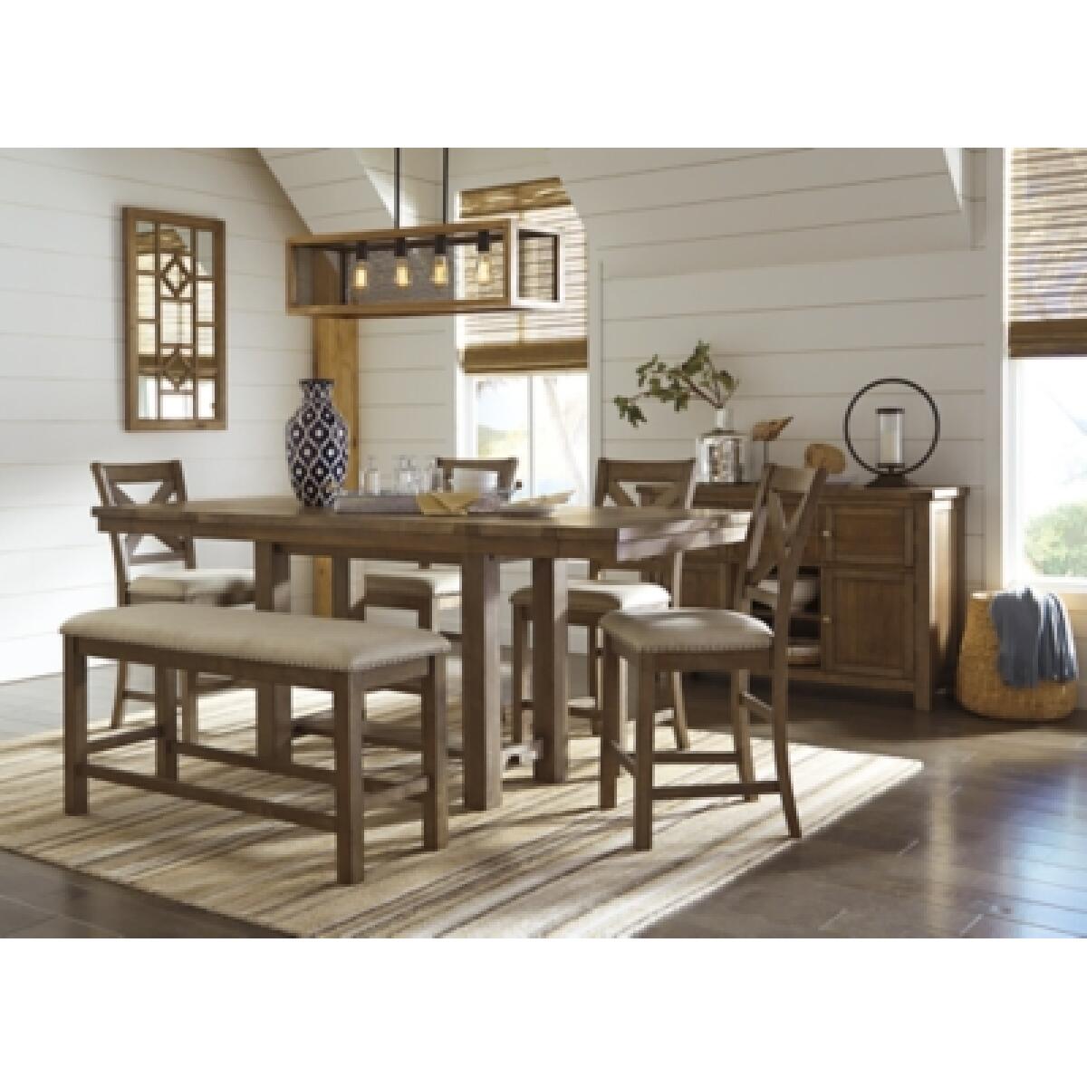Moriville Counter Height Dining Bench Accent Furniture Ashley Furniture 14