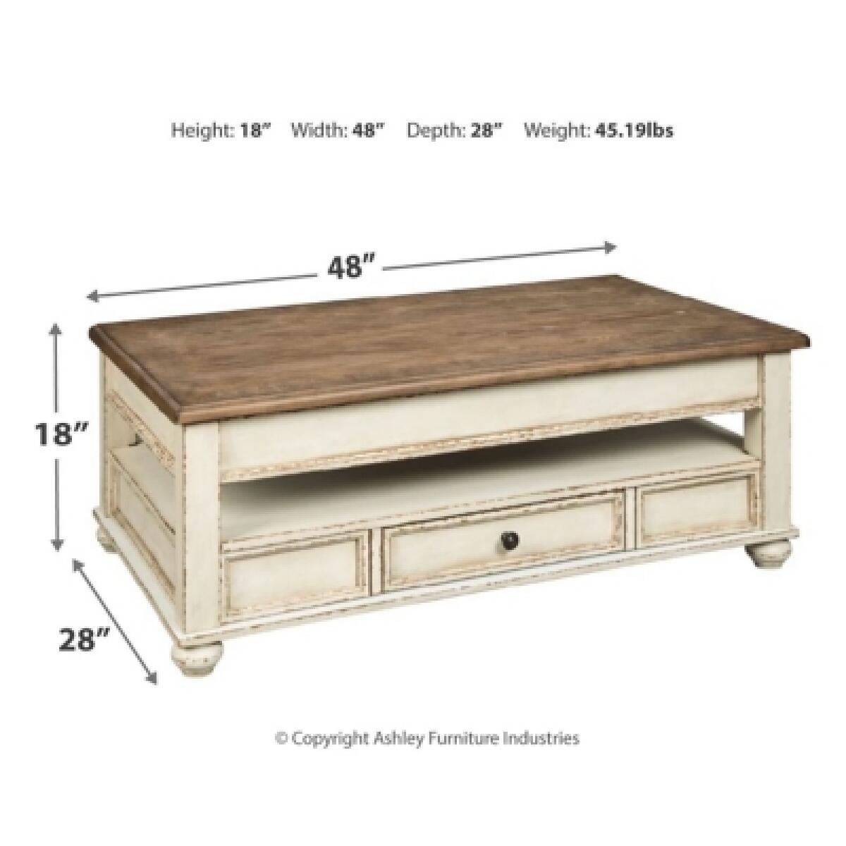Realyn Coffee Table with Lift Top Cocktail & Coffee Tables Ashley Furniture 18