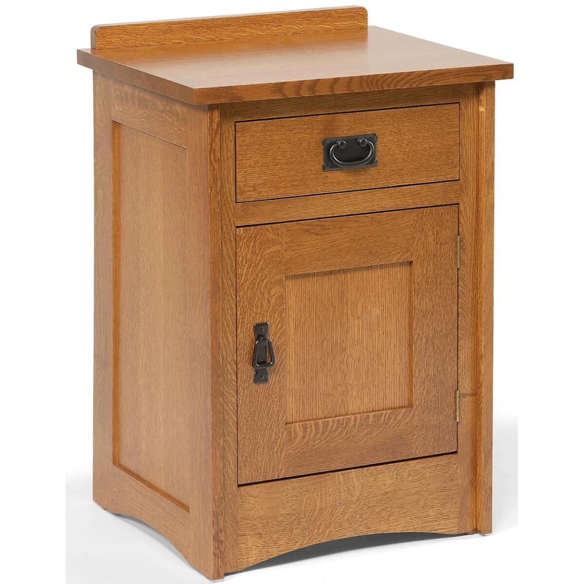 1-Drawer Mission-Style Nightstand with 1 Door Nightstands Customizable 2