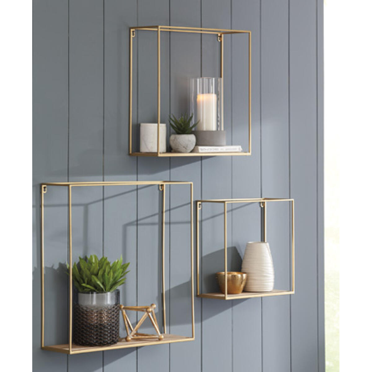 Efharis Wall Shelf (Set of 3) Wall Decor Ashley Furniture 6
