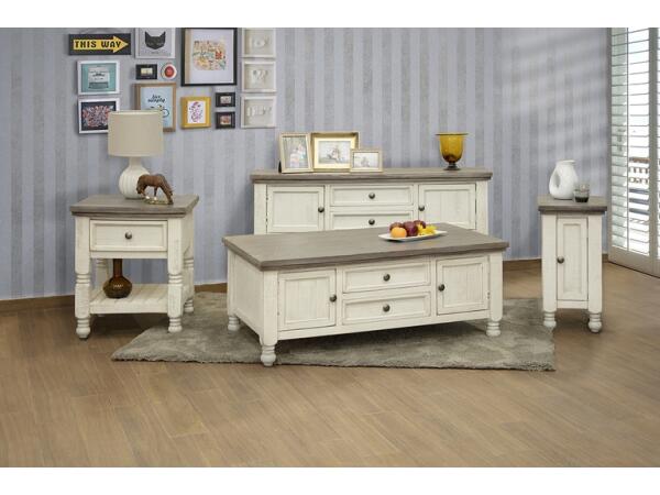 Stone 4 Drawers Cocktail Table IFD4691CKT Cocktail & Coffee Tables International Furniture Direct 8