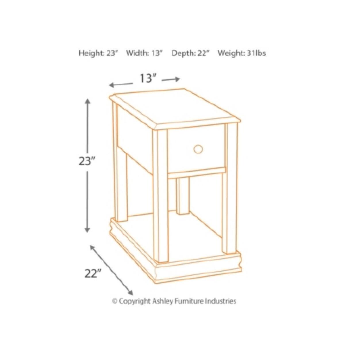 Breegin Chairside End Table Chairside Tables Ashley Furniture 29