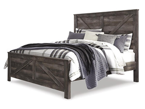 Wynnlow King Crossbuck Panel Bed Beds Ashley Furniture