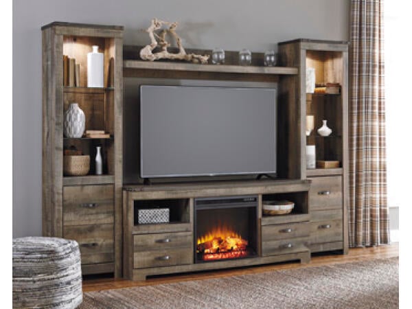 Trinell 4-Piece Entertainment Center with Electric Fireplace Fireplaces Ashley Furniture