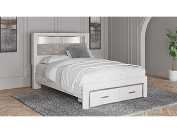 Altyra Queen Upholstered Bookcase Bed with Storage Beds Ashley Furniture