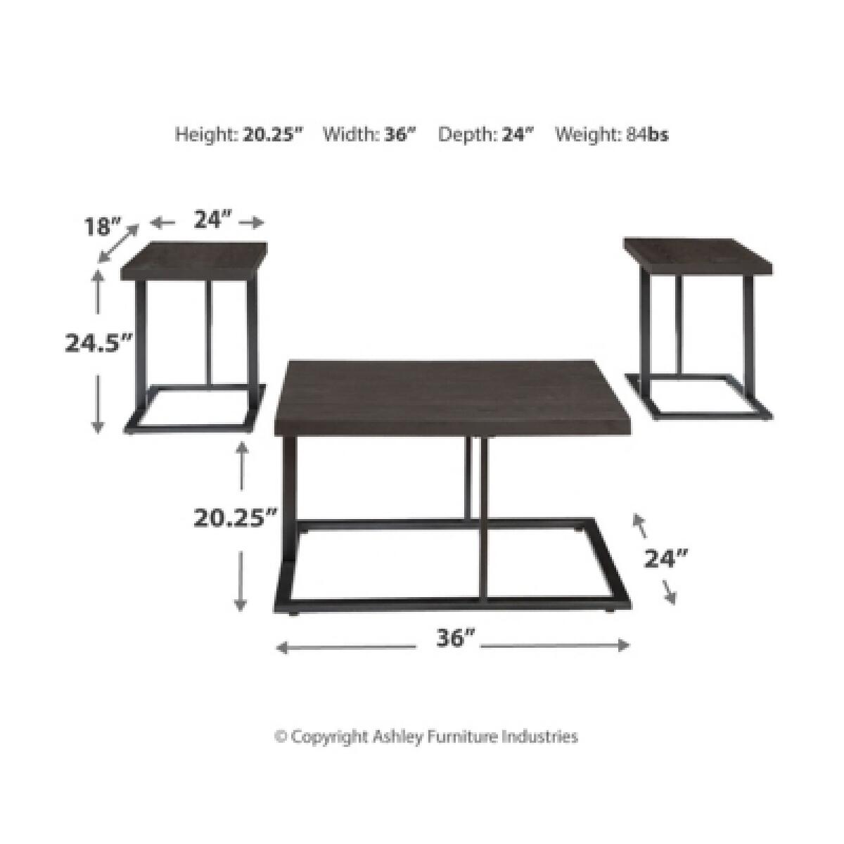 Airdon Table (Set of 3) Table Packages Ashley Furniture 10