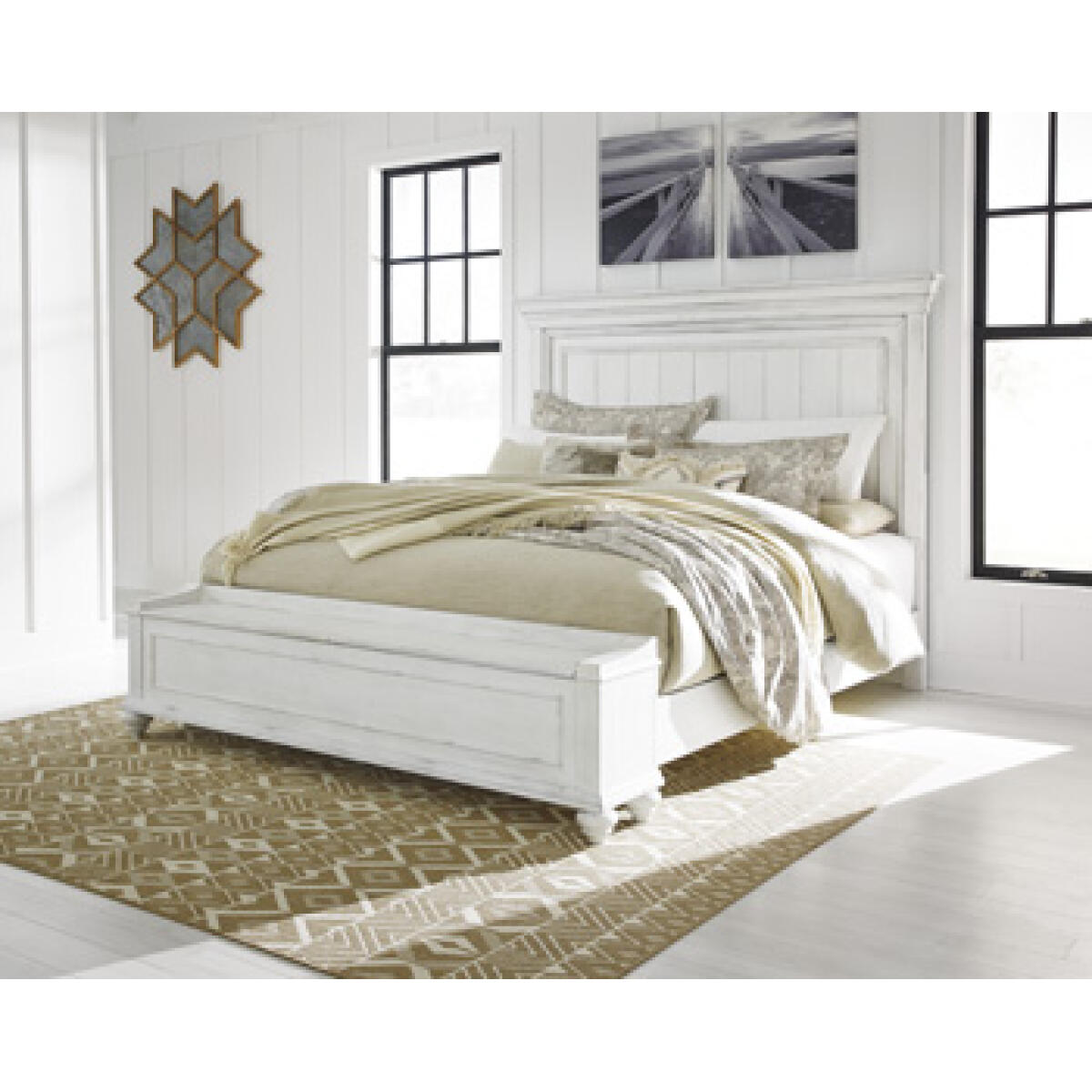 Kanwyn Queen Panel Bed with Storage Bench Beds Ashley Furniture 16