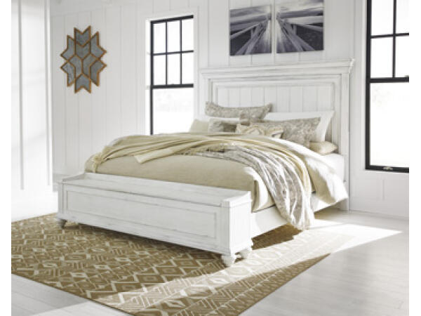 Kanwyn Queen Panel Bed with Storage Bench Beds Ashley Furniture