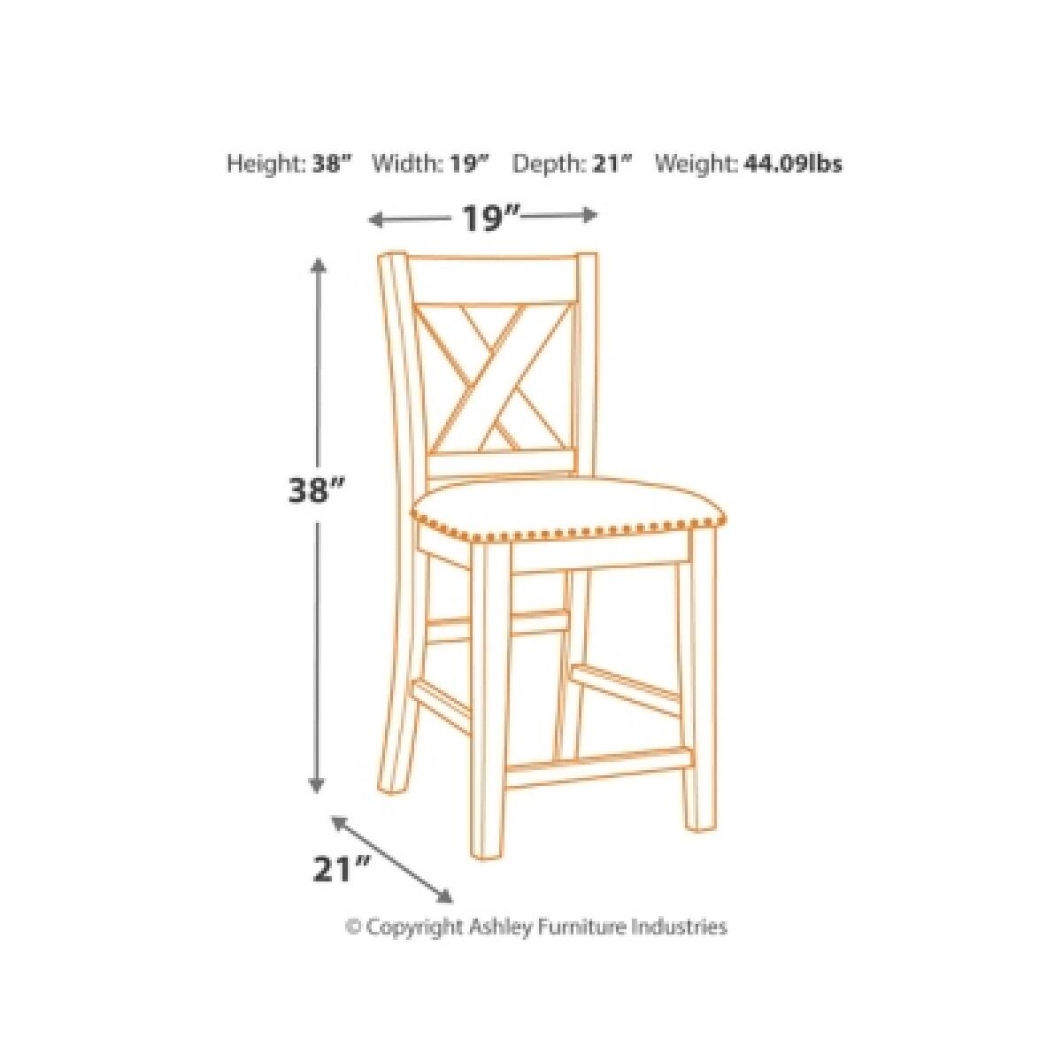 Caitbrook Counter Height Upholstered Bar Stool Barstools Ashley Furniture 12