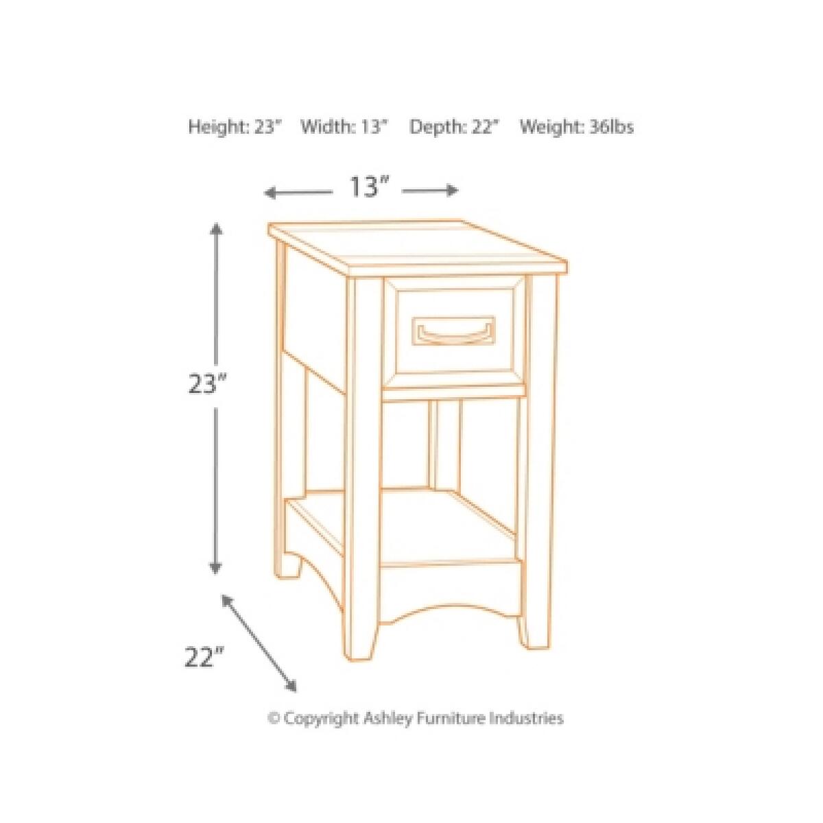 Breegin Chairside End Table Chairside Tables Ashley Furniture 18