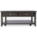 carlton cocktail table 4 drawer castered Cocktail & Coffee Tables Jofran 7