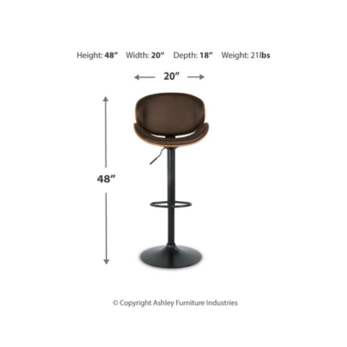 Bellatier Adjustable Height Bar Stool Barstools Ashley Furniture 19