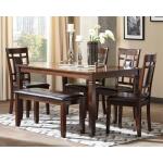 Bennox Dining Table and Chairs with Bench (Set of 6) Dining Tables Ashley Furniture 17