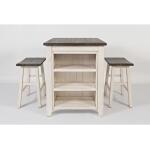 Madison County 3 Piece Counter Height Table Set Vintage White Finish Dining Sets Jofran 13