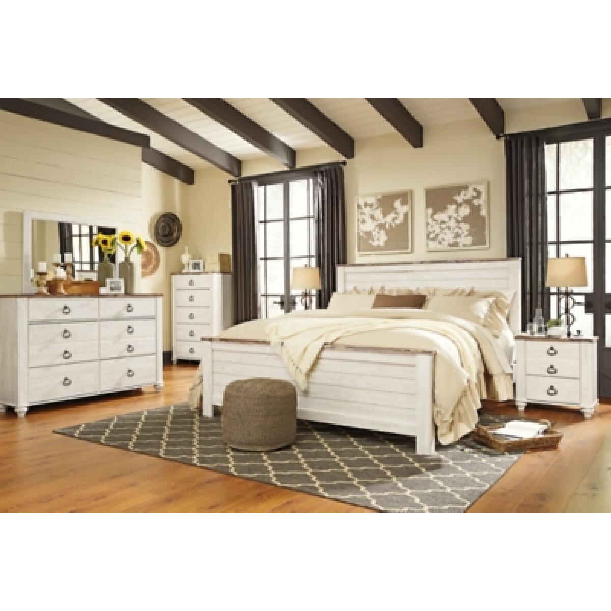 Willowton California King Panel Bed Beds Ashley Furniture 11
