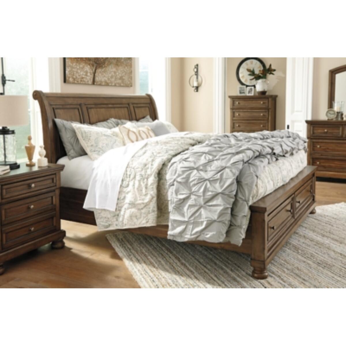 Flynnter King Sleigh Bed with 2 Storage Drawers Beds Ashley Furniture 17