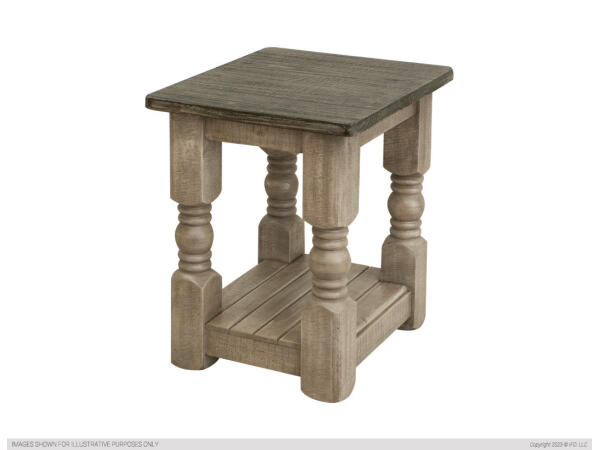 4091 Natural Stone Series Chairside Table Chairside Tables International Furniture Direct