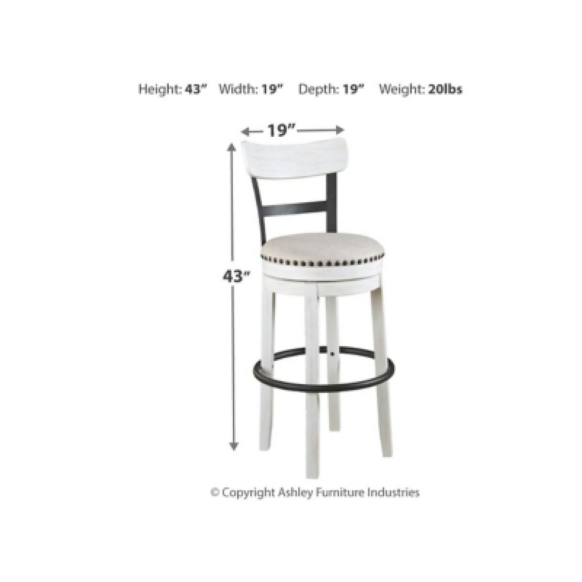 Valebeck Bar Height Bar Stool Barstools Ashley Furniture 14