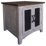 Pueblo Gray End Table 2 Doors End tables International Furniture Direct 5