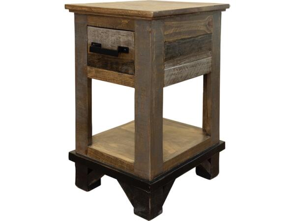 Loft Brown Chair Side Table 1 Drawer IFD6441CST Chairside Tables International Furniture Direct
