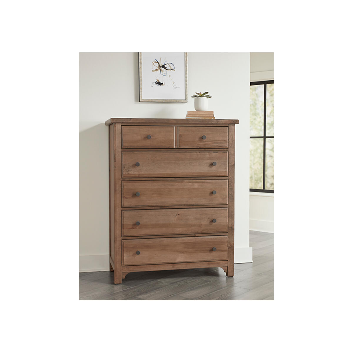 Cool Farmhouse 5 Drawer Chest Natural CF Chests 5
