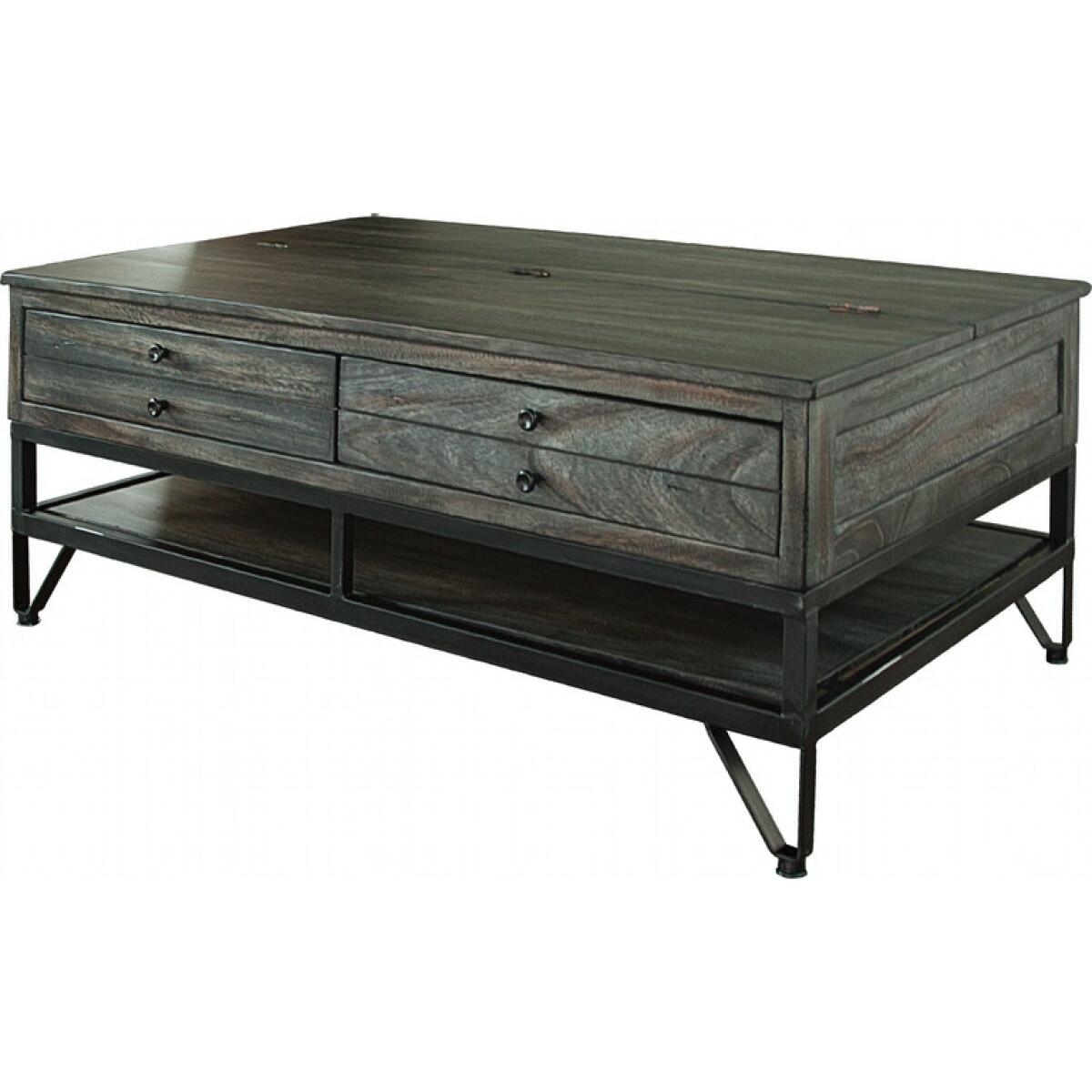 Moro 2 Drawer With Lid Cocktail Table IFD686CKTL Cocktail & Coffee Tables International Furniture Direct 4