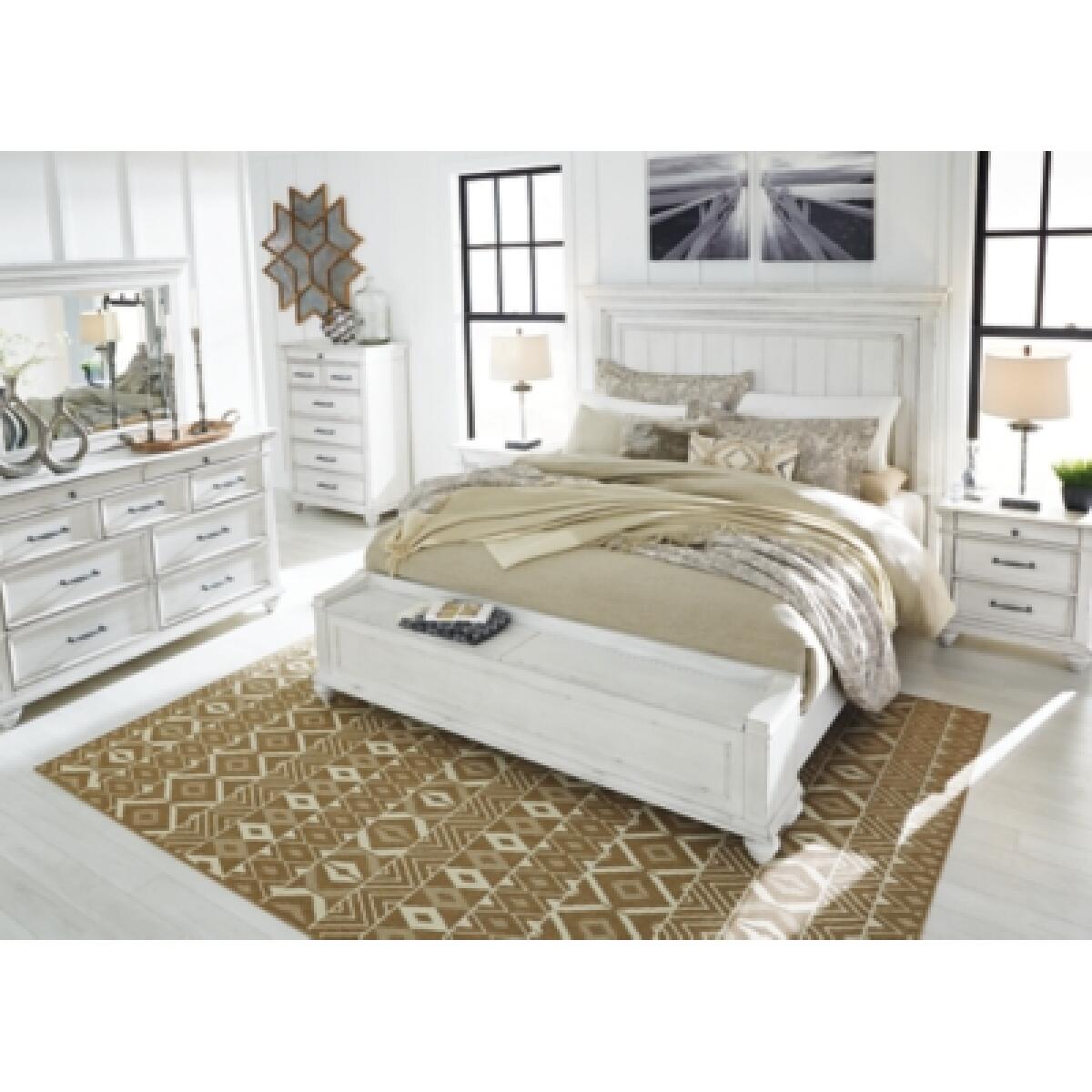 Kanwyn Queen Panel Bed with Storage Bench Beds Ashley Furniture 28
