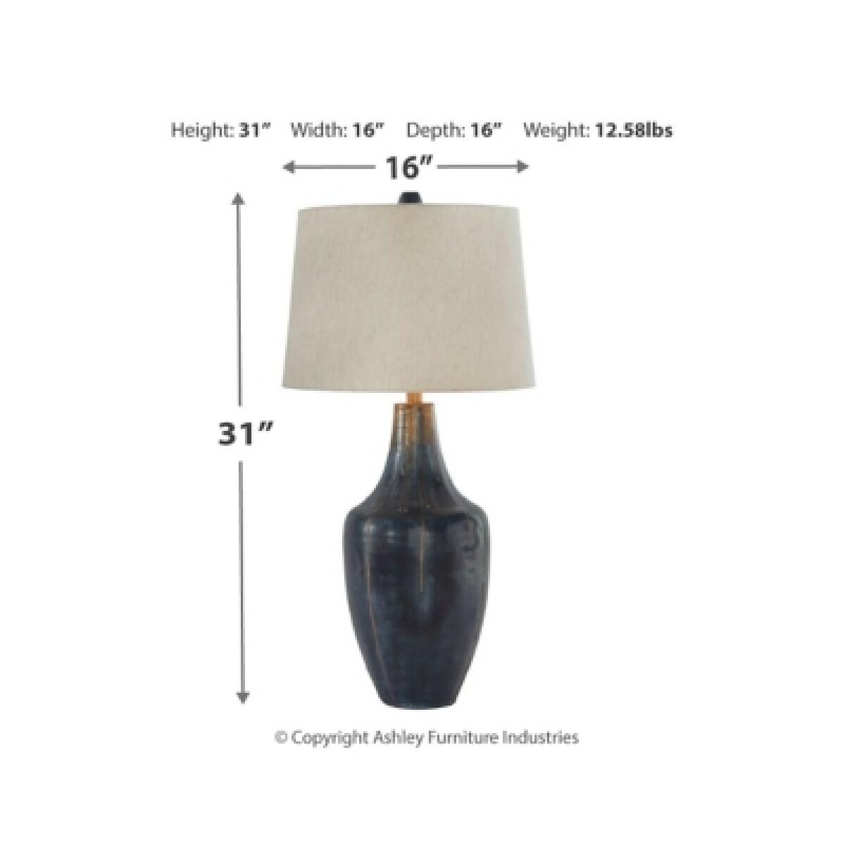 Evania Table Lamp Lighting Ashley Furniture 12