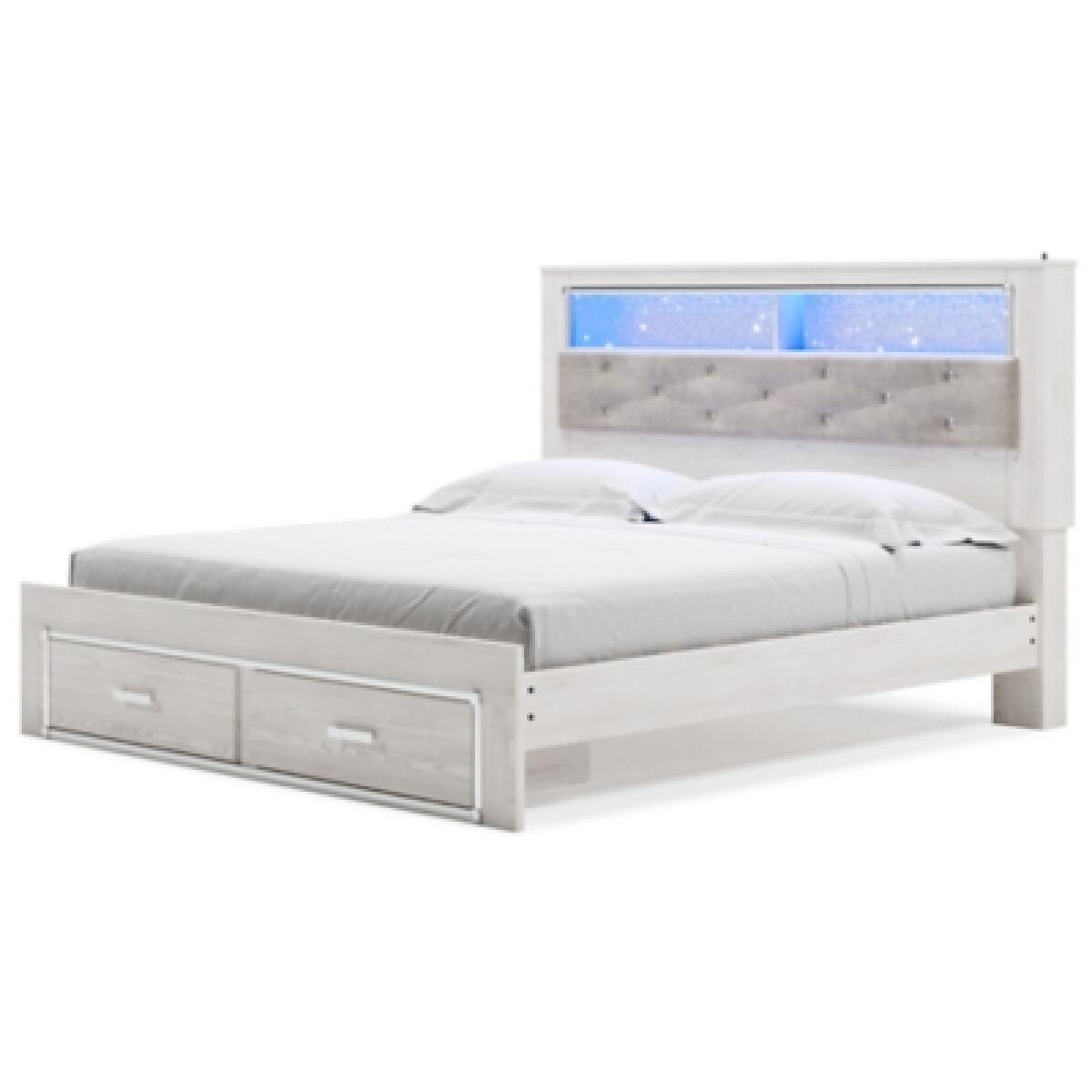 Altyra King Upholstered Bookcase Bed with Storage Beds Ashley Furniture 12