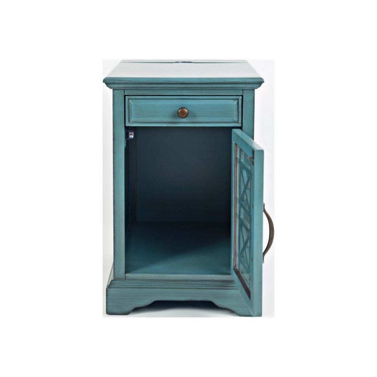 Craftsman Teal Power Chairside Table End tables Customizable 6