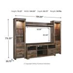 Trinell 4-Piece Entertainment Center Entertainment Stands Ashley Furniture 12