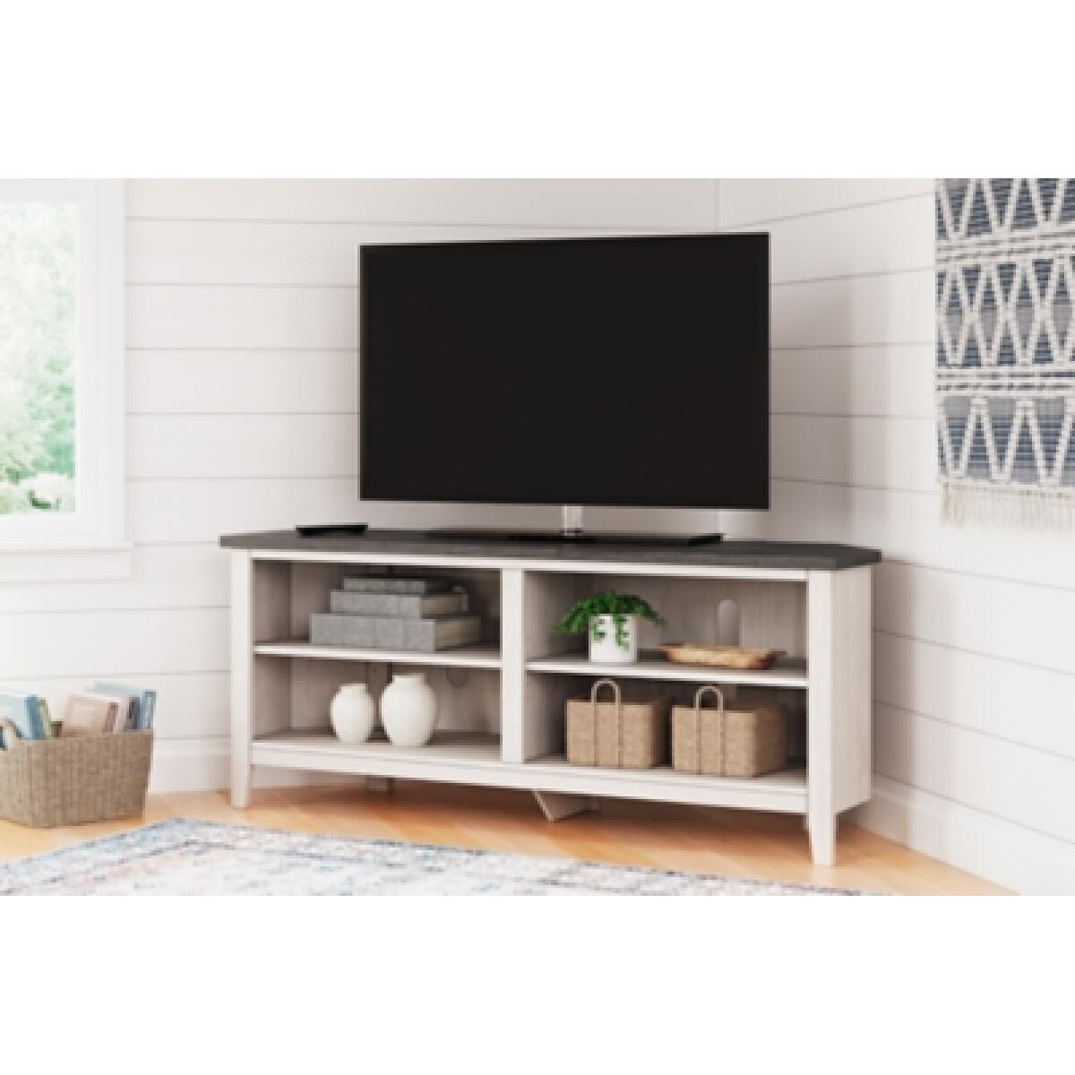 Dorrinson Corner TV Stand Entertainment Stands Ashley Furniture 13