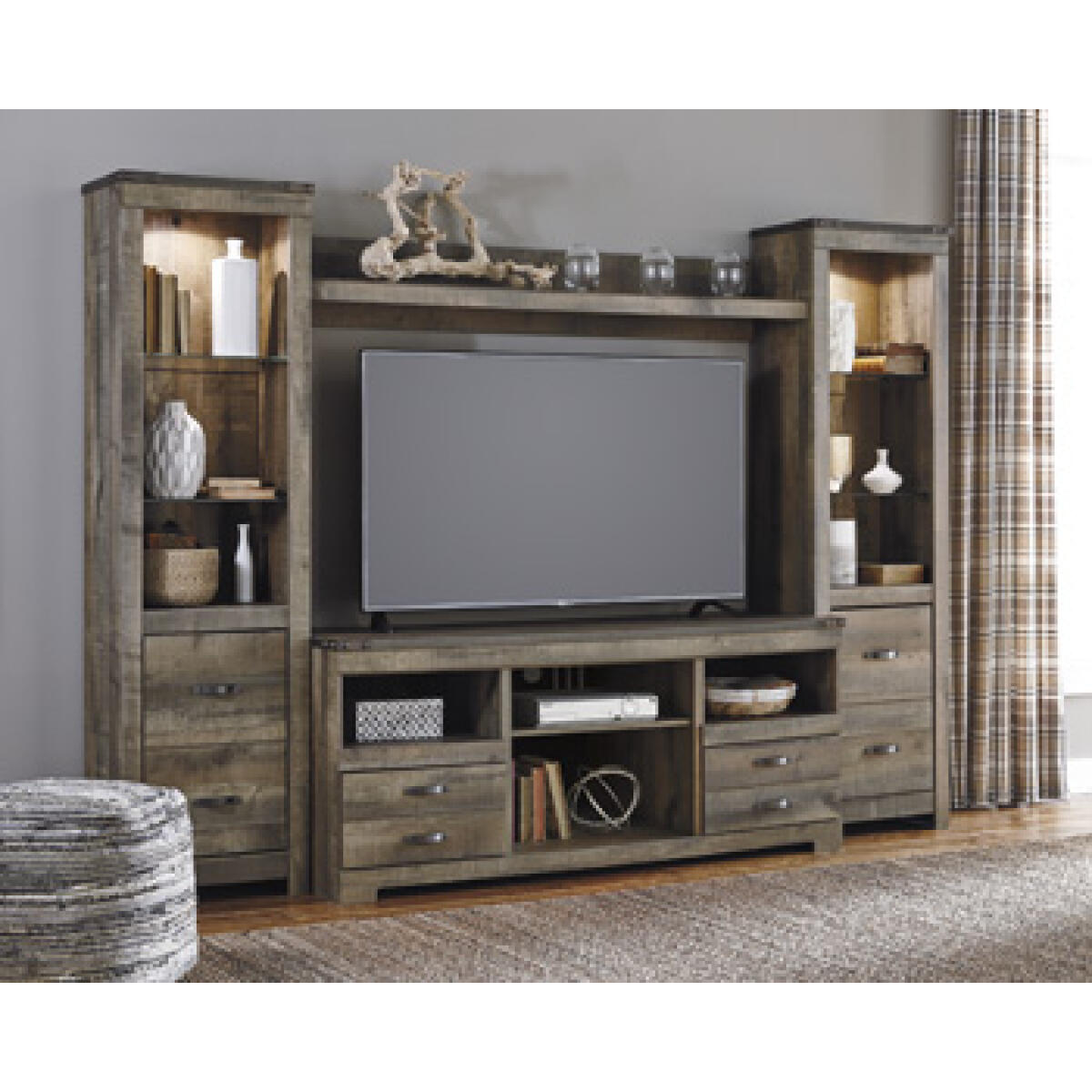 Trinell 4-Piece Entertainment Center Entertainment Stands Ashley Furniture 5