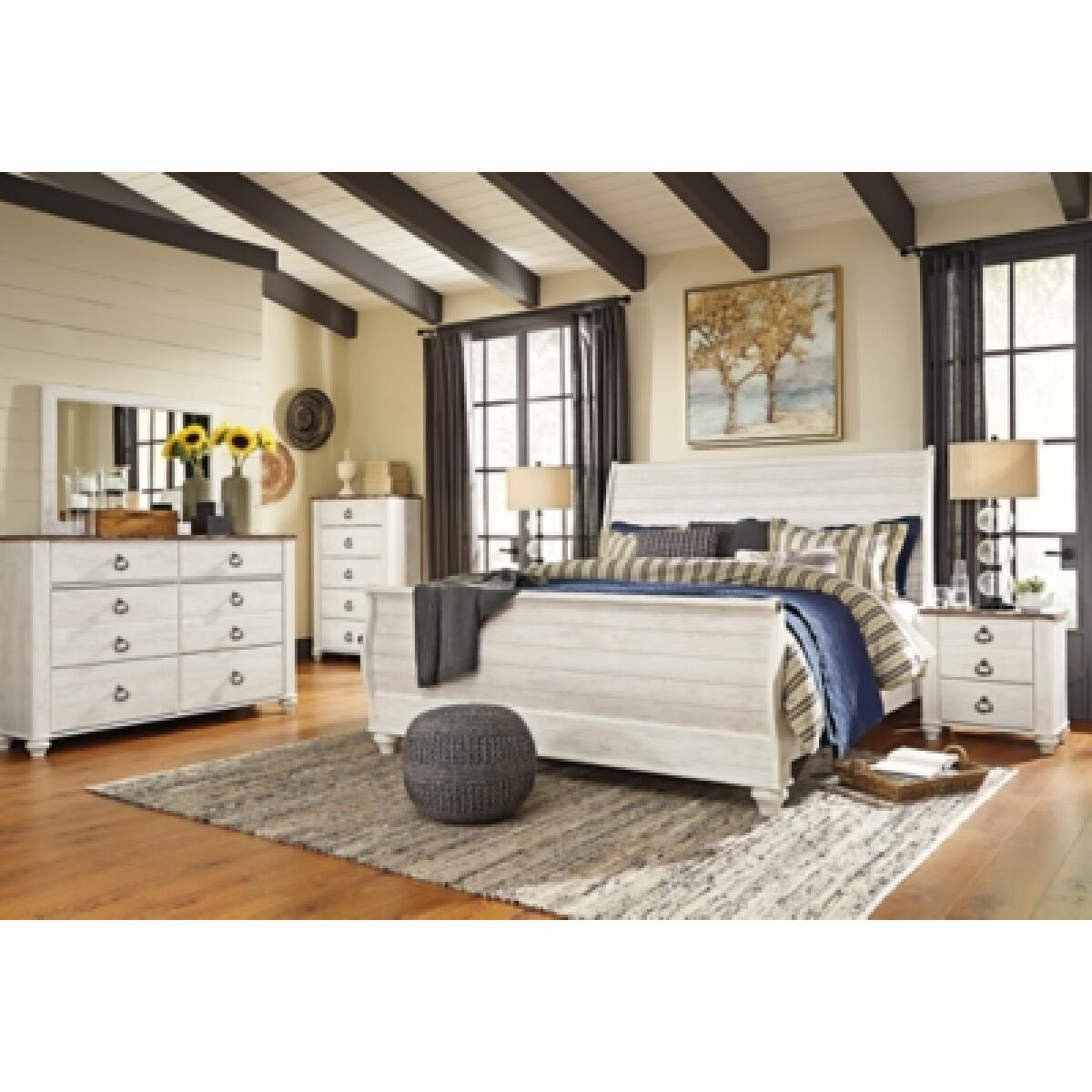 Willowton King Sleigh Bed Beds Ashley Furniture 15