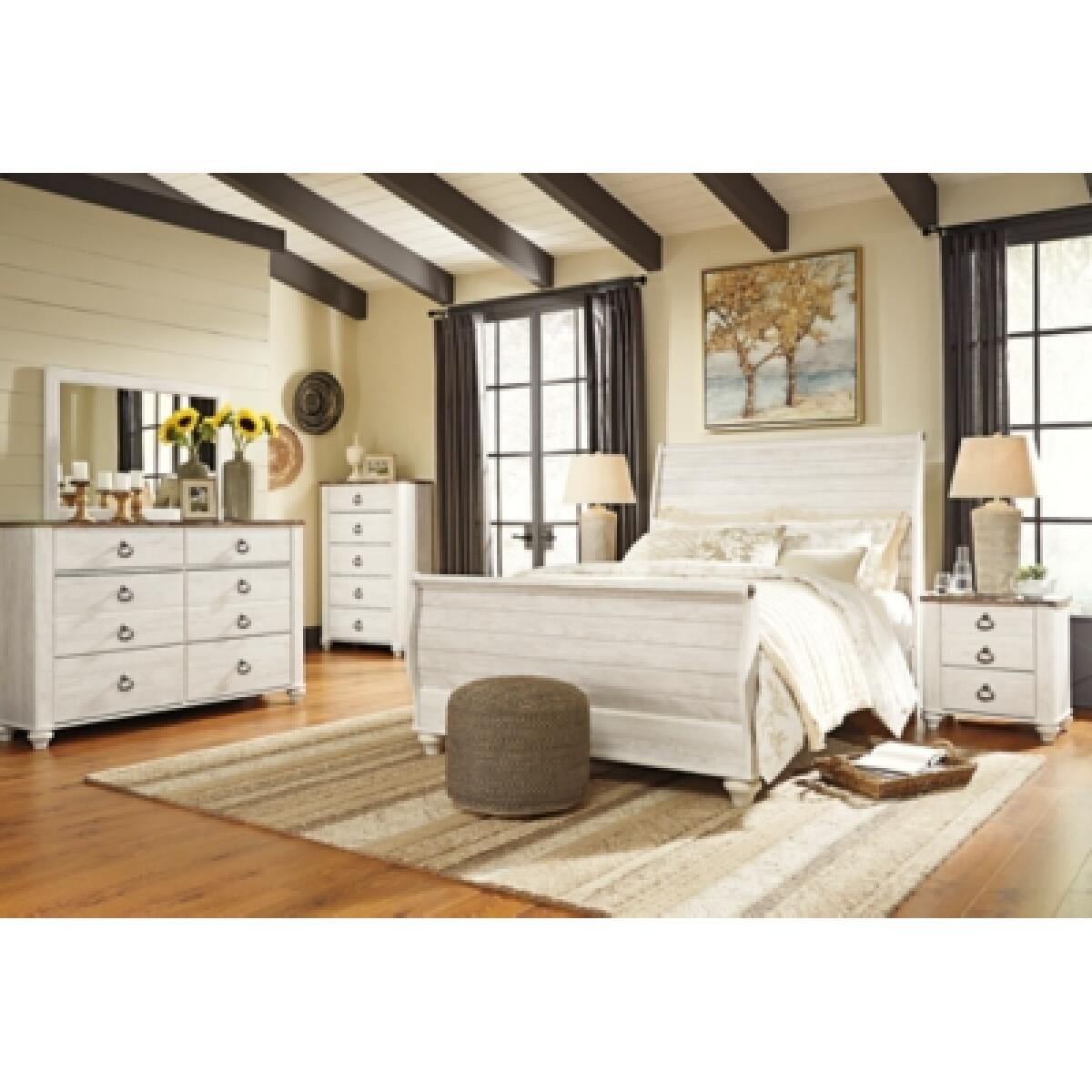 Willowton Queen Sleigh Bed Beds Ashley Furniture 9