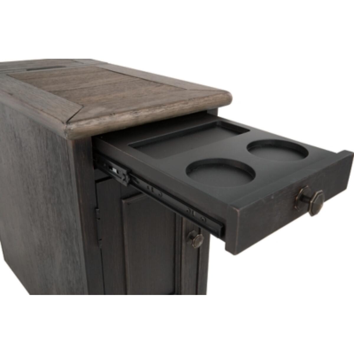 Tyler Creek Chairside End Table with USB Ports & Outlets Chairside Tables Ashley Furniture 24