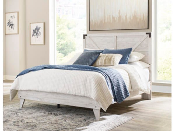 Shawburn Queen Crossbuck Panel Platform Bed Beds Ashley Furniture