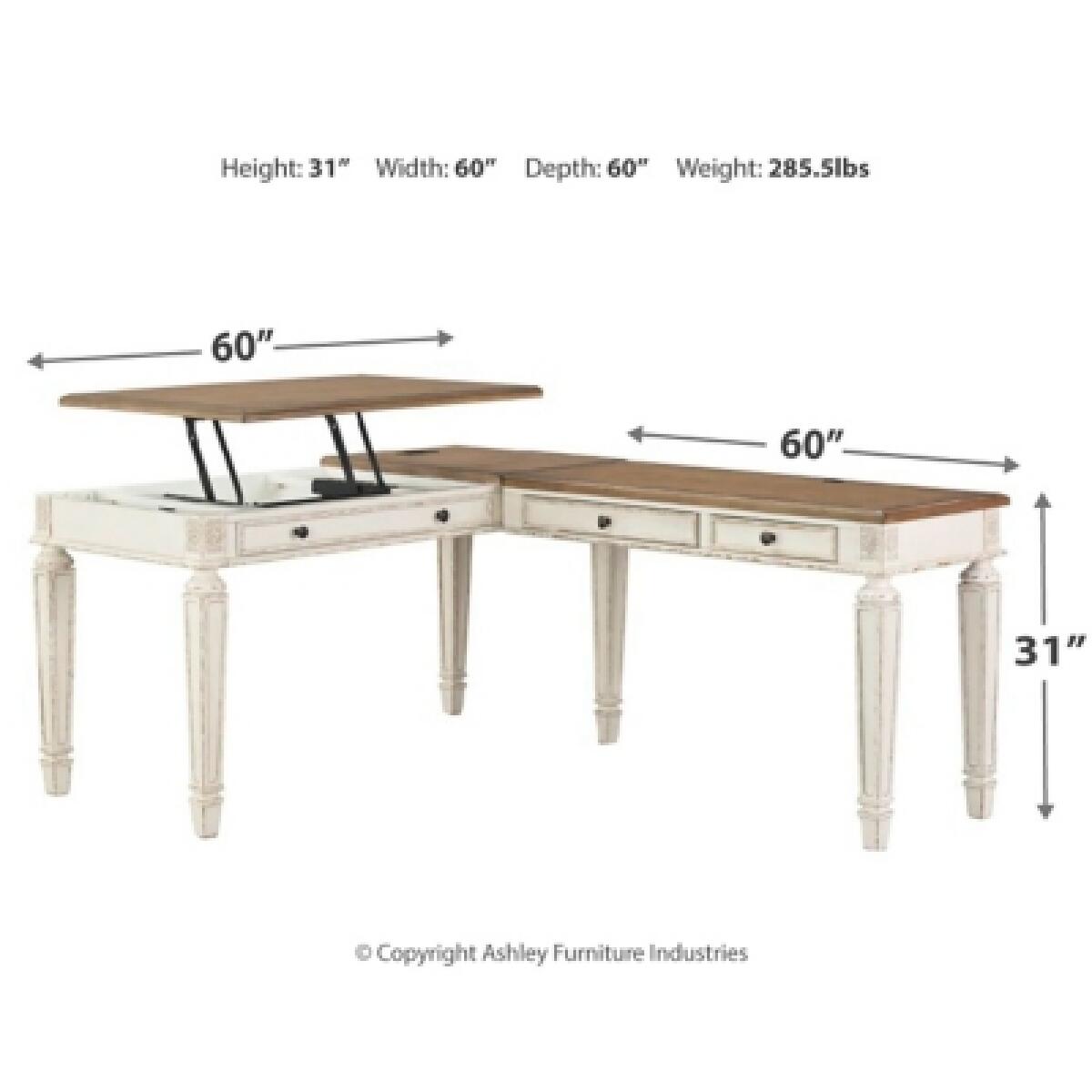 Realyn 2-Piece Home Office Lift Top Desk Desks Ashley Furniture 18