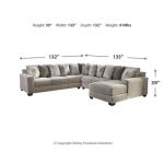 Ardsley 4-Piece Sectional with Chaise Sectionals Ashley Furniture 31