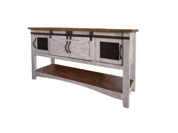 Pueblo Gray Sofa Table 4 Doors Sofa Tables International Furniture Direct