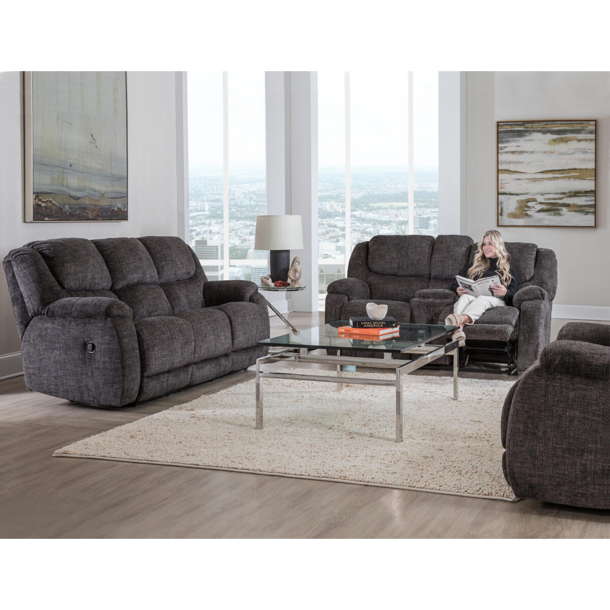 Rocking Console Loveseat 206-22-21 Loveseats HomeStretch 4