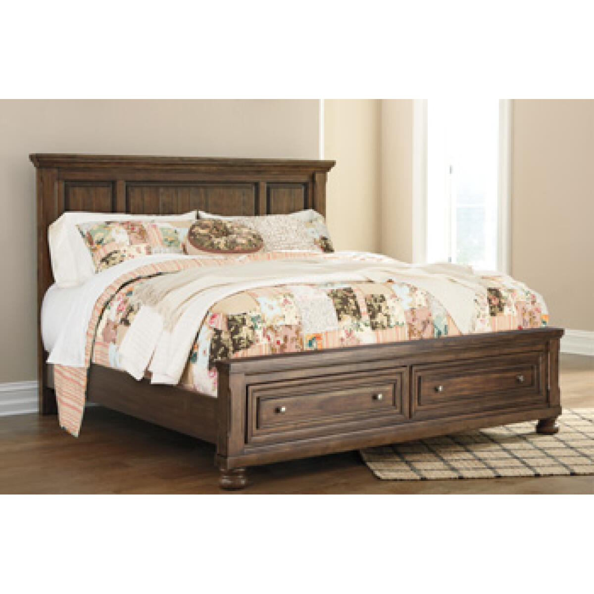Flynnter California King Panel Bed with 2 Storage Drawers Beds Ashley Furniture 7