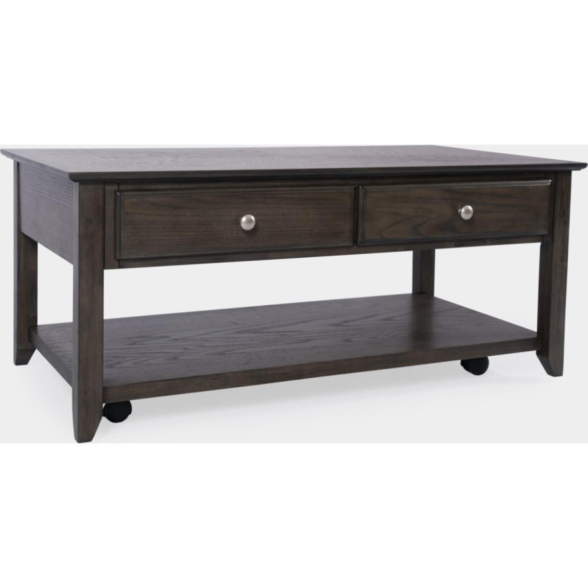 carlton cocktail table 4 drawer castered Cocktail & Coffee Tables Jofran 5