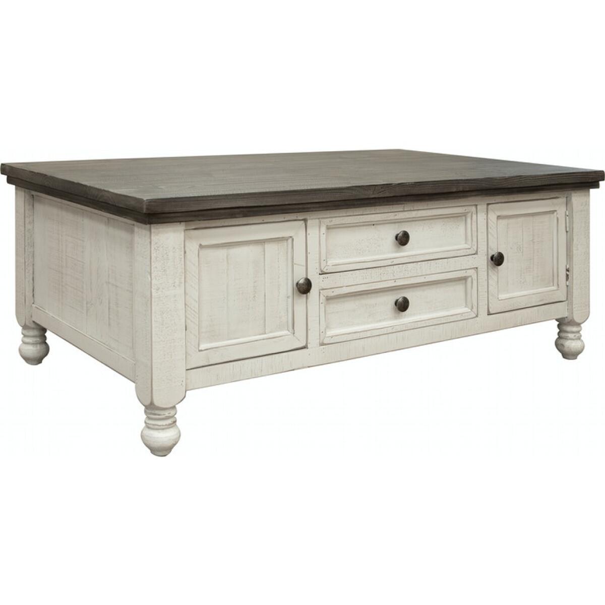 Stone 4 Drawers Cocktail Table IFD4691CKT Cocktail & Coffee Tables International Furniture Direct 4